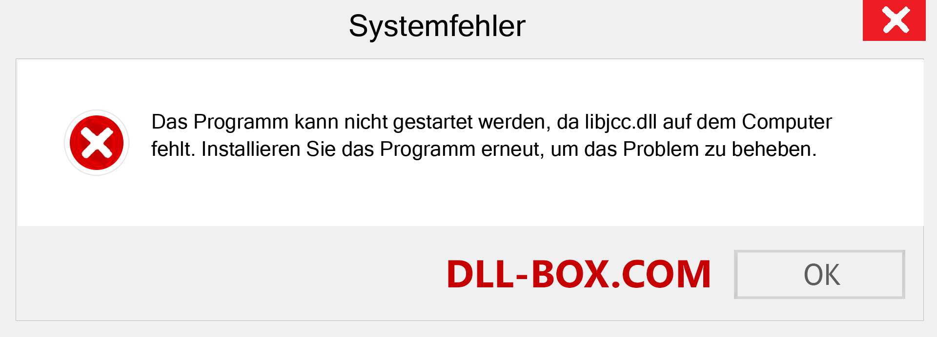 libjcc.dll-Datei fehlt?. Download für Windows 7, 8, 10 - Fix libjcc dll Missing Error unter Windows, Fotos, Bildern